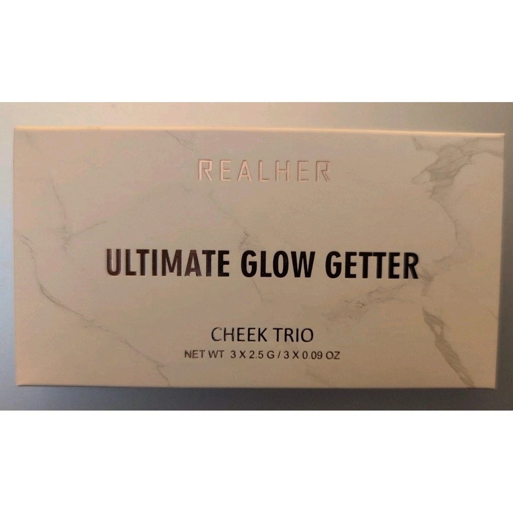 RealHer Ultimate Glow Getter Cheek Trio Blush Highlighter Bronzer Palette NEW - Picture 3 of 4